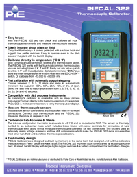 Thumbnail of document Data Sheet - 322-1 Thermocouple Calibrator